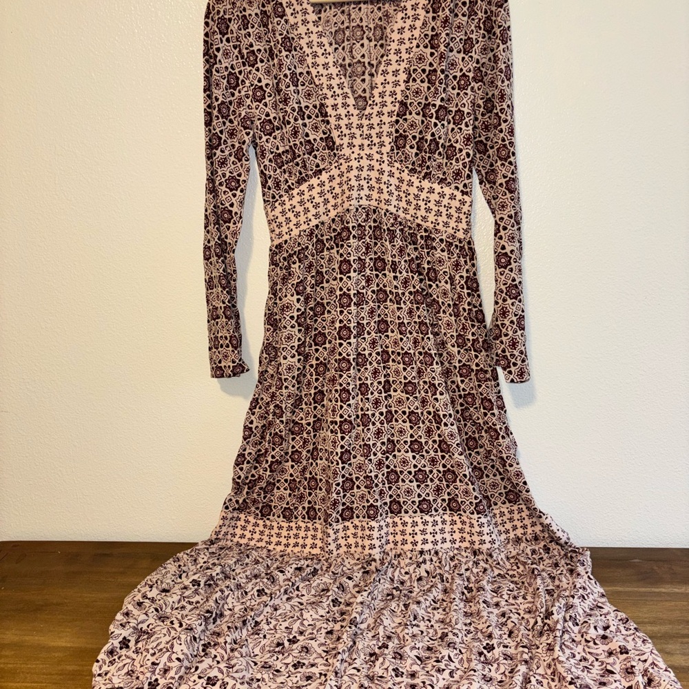Faherty Dakota Dress - Sunrise Azulejos Mixed Print Women xS Worn Once Excellent - Picture 3 of 6